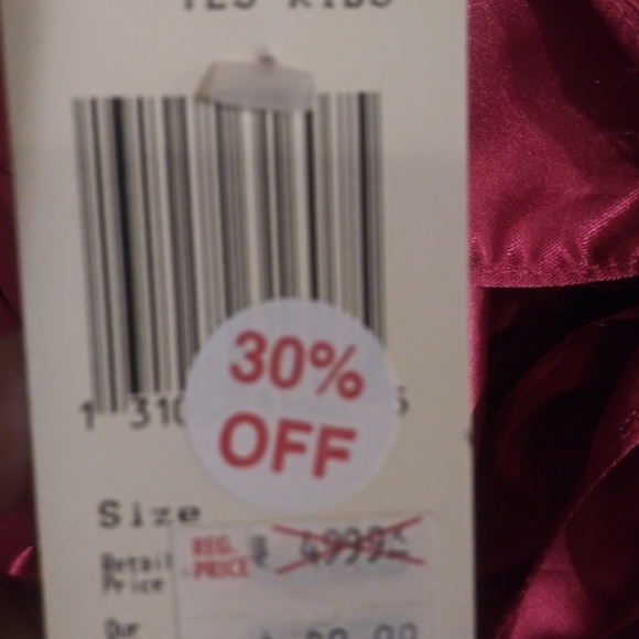 Girls Fuschia Party Dress w/floral accent Sz 14 NWT - Picture 3 of 4